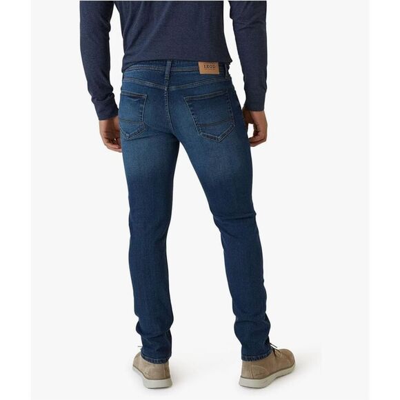 IZOD Men’s Slim Fit Ultra Soft Flex Stretch Jeans Vespa Blue 42x34 NWT - Picture 8 of 16